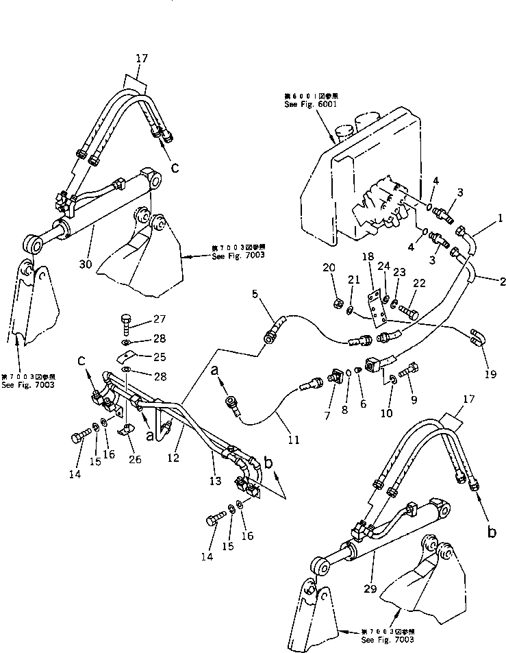 CYLINDER GROUP,LIFT¤ L.H. (SEE FIG.6401) (124-63-X2011) KOMATSU
