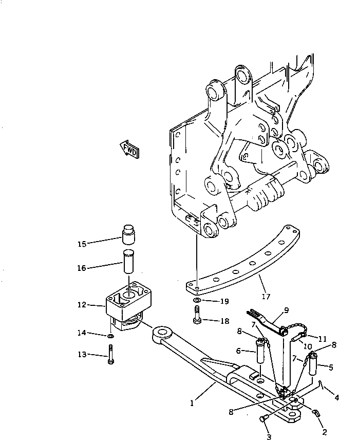 DRAWBAR ASS'Y 120-Y54-4912 KOMATSU