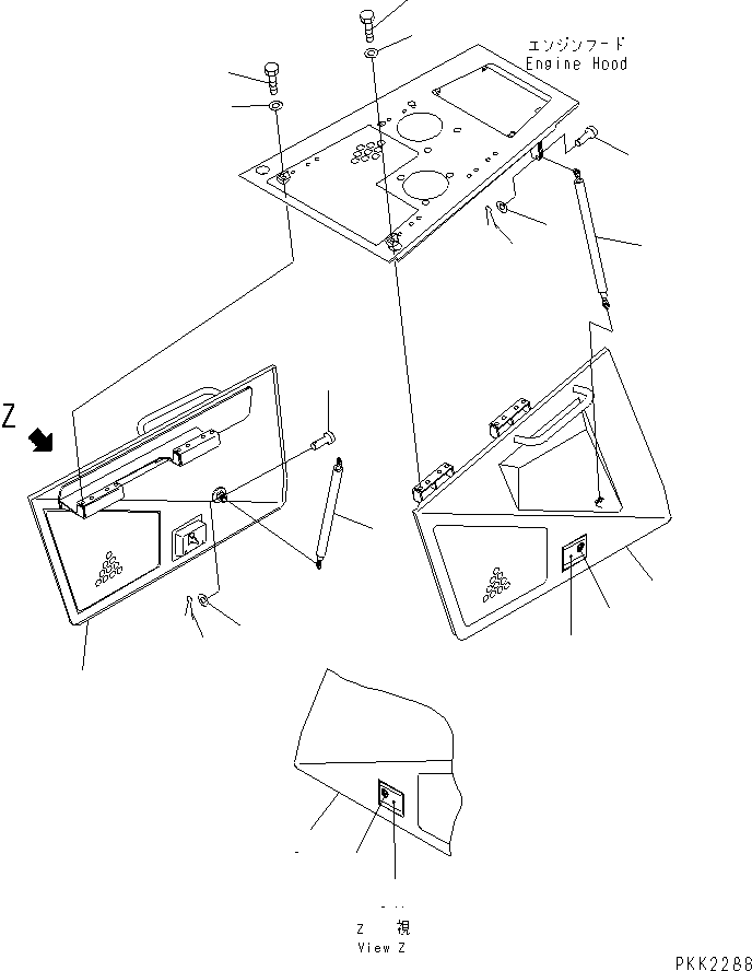 Крышка левая 124-54-52390 KOMATSU