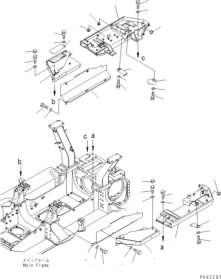 Крышка левая 124-X16-1410 KOMATSU