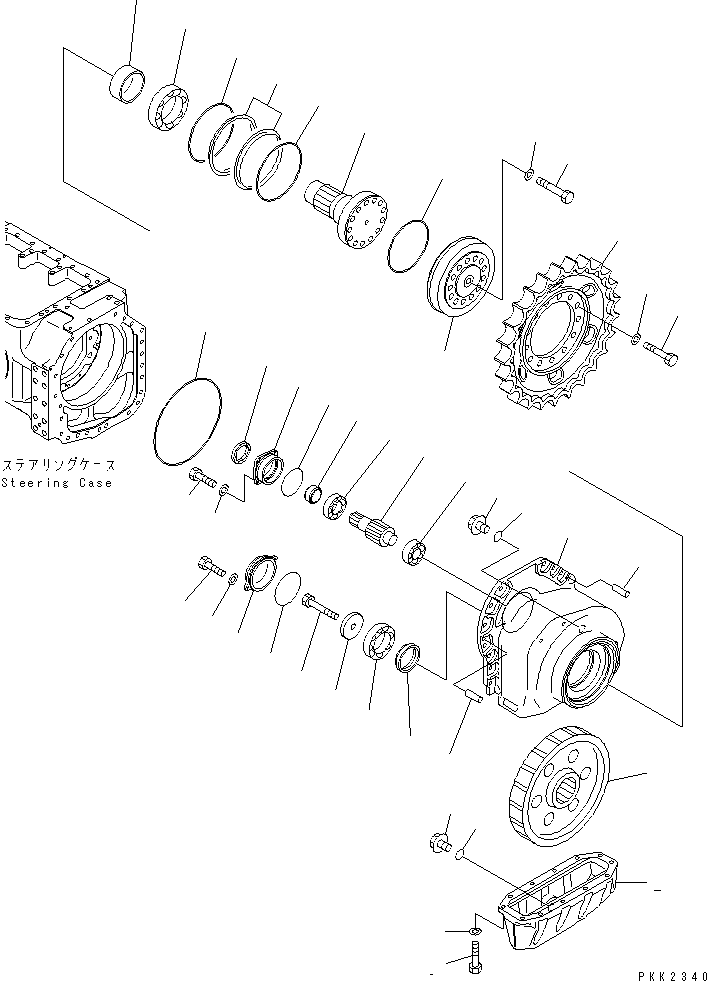 FINAL DRIVE ASS'Y,L.H. 12G-27-00010 KOMATSU