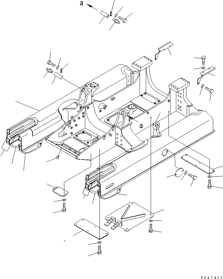 Кронштейн правый 124-21-51291 KOMATSU