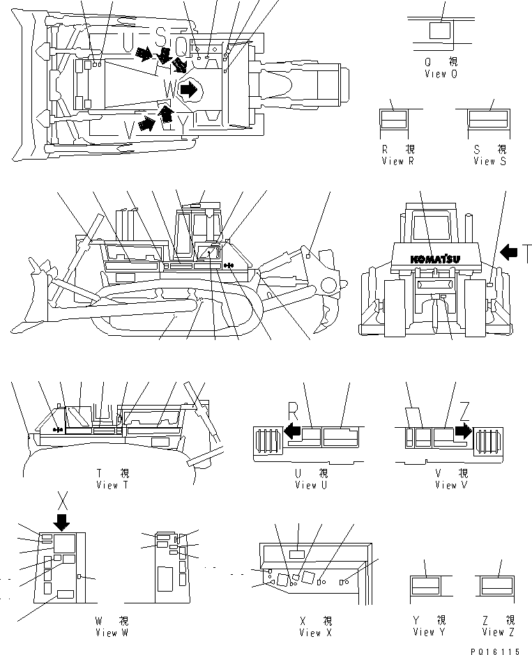 PLATE¤ CAUTION,DAMPER LUBRICATION 198-98-41510 KOMATSU