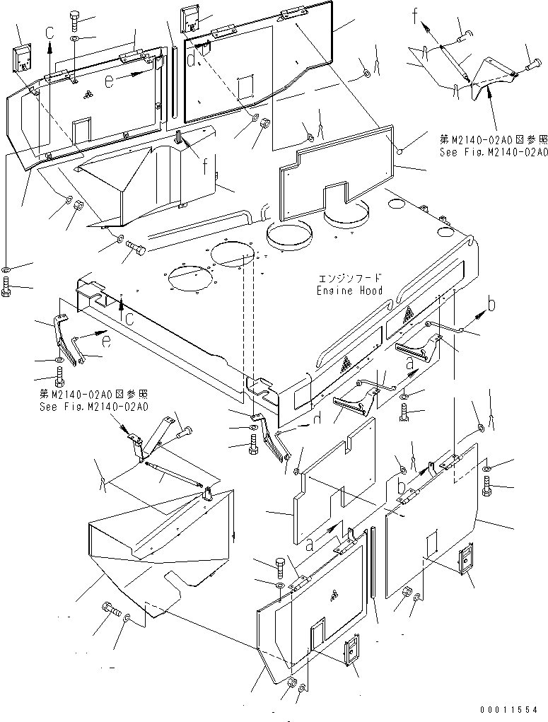Крышка правая 198-54-72141 KOMATSU