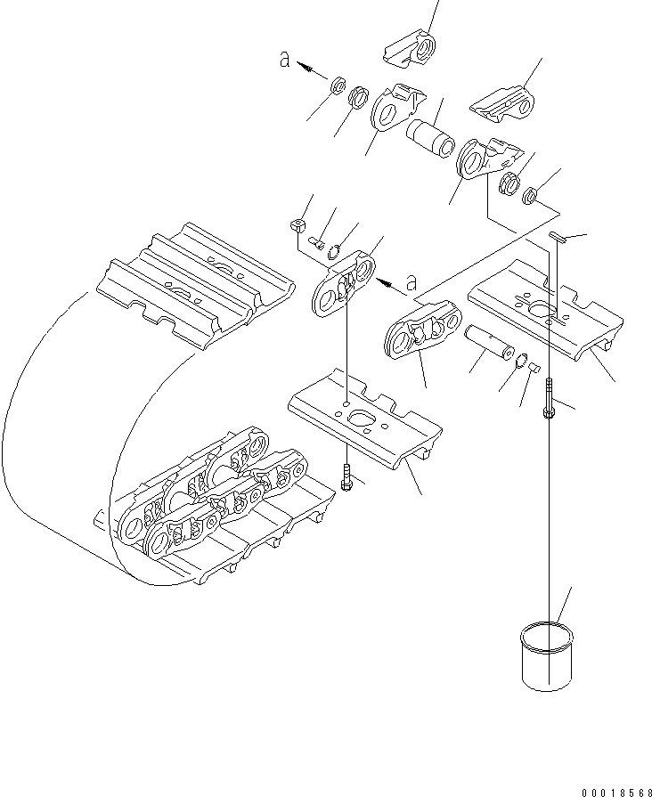 Башмак гусеницы в сборе 198-32-02310 KOMATSU