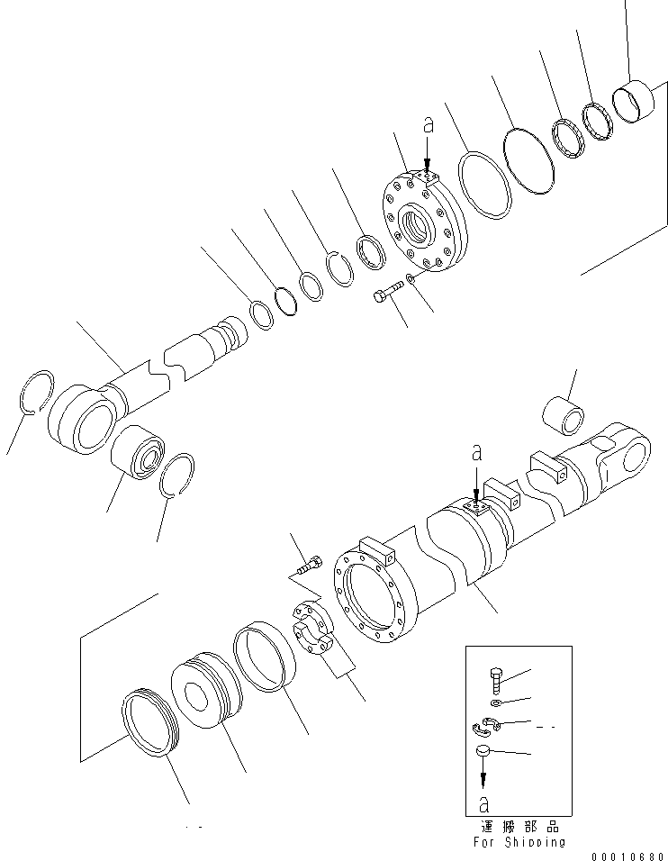 CYLINDER ASS'Y,(FINAL COATING) 707-01-0X760 KOMATSU