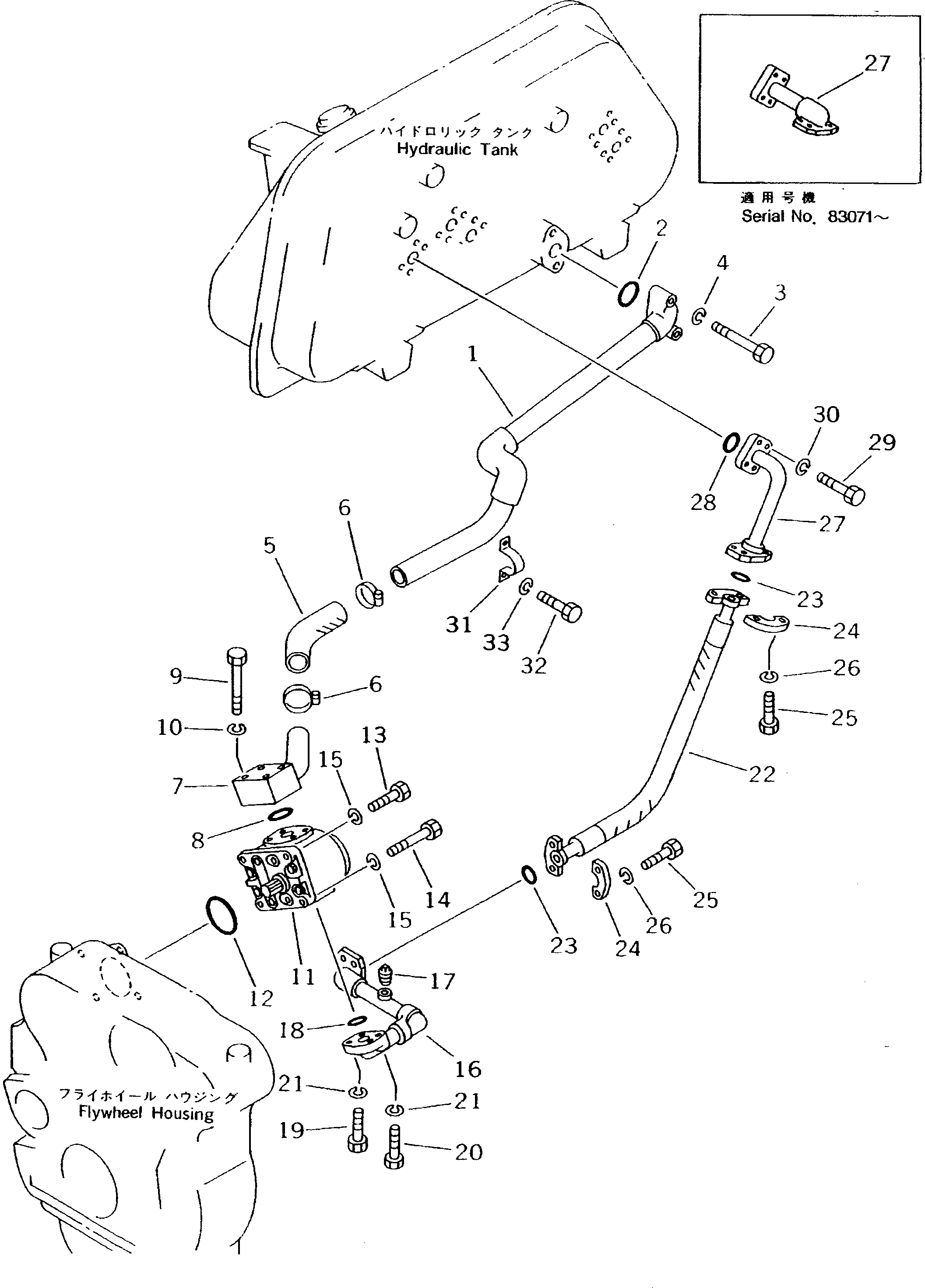 Шланг 07119-41211 KOMATSU