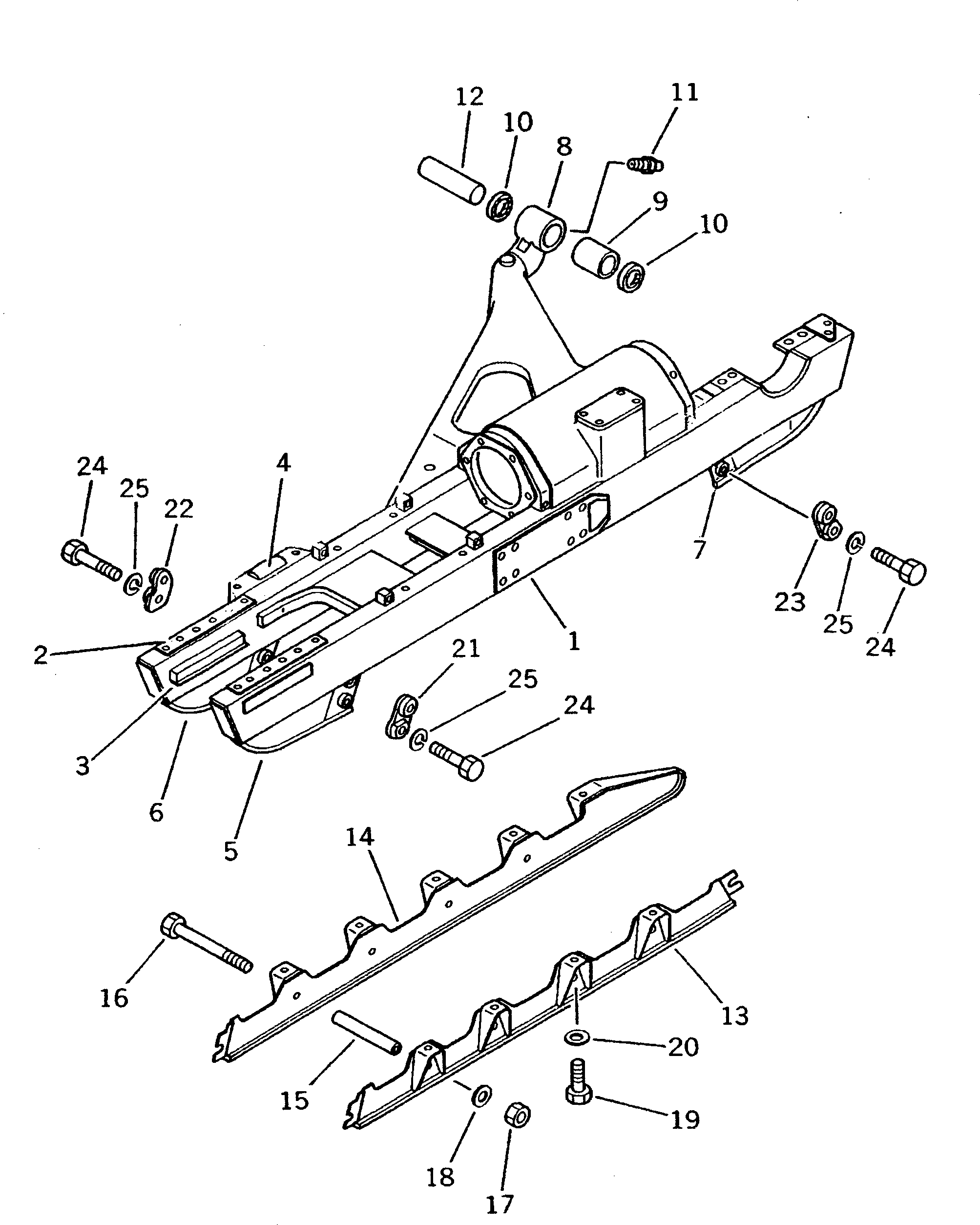 FRAME,TRACK¤ R.H. (ANGLE DOZER) 130-30-71122 KOMATSU