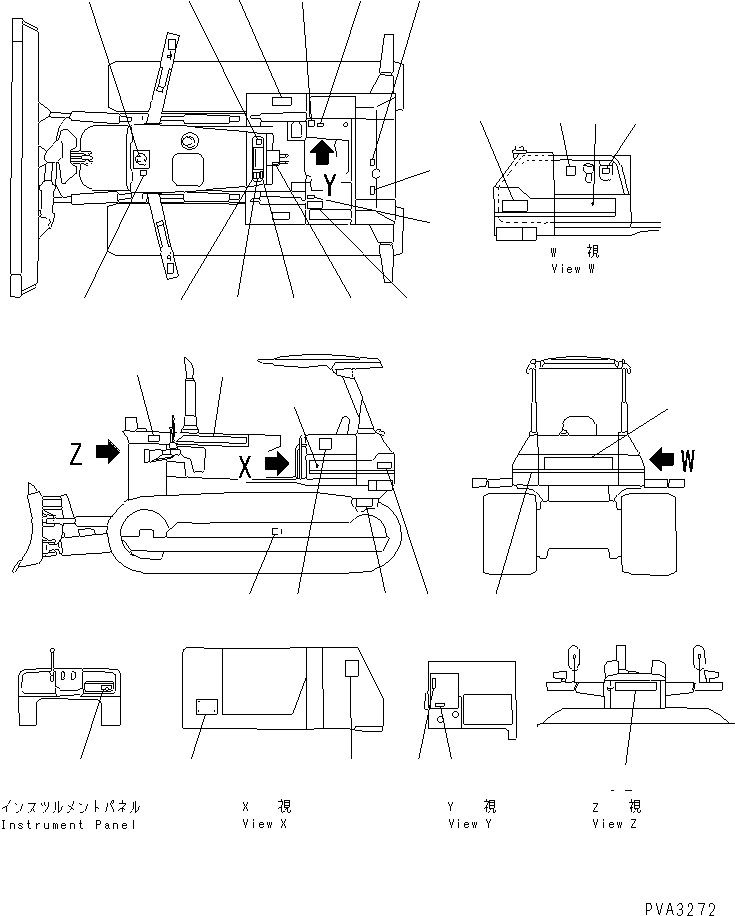 Предупреждающая табличка 130-B60-1350 KOMATSU