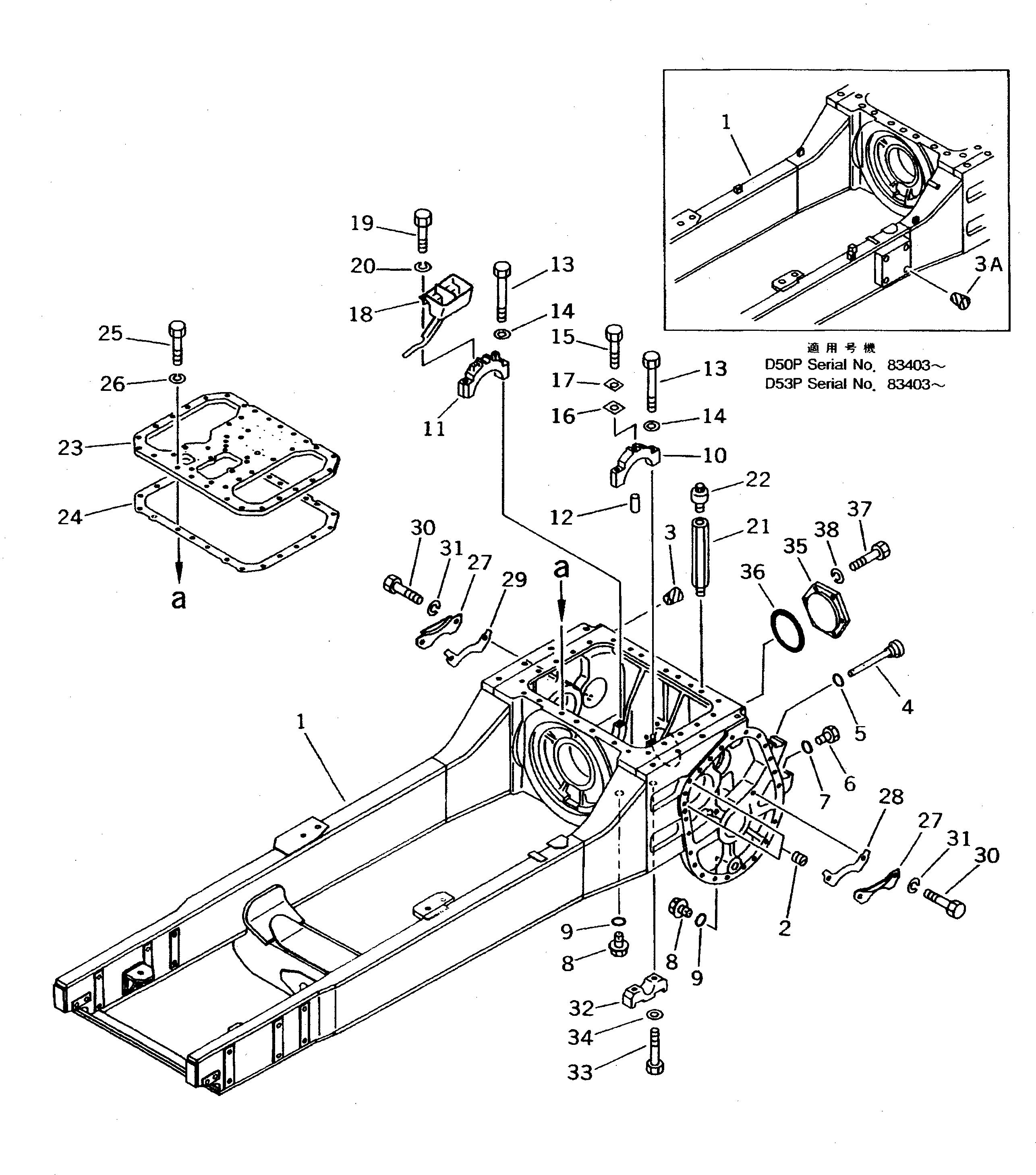 MAIN FRAME ASS'Y 13F-21-31111 KOMATSU