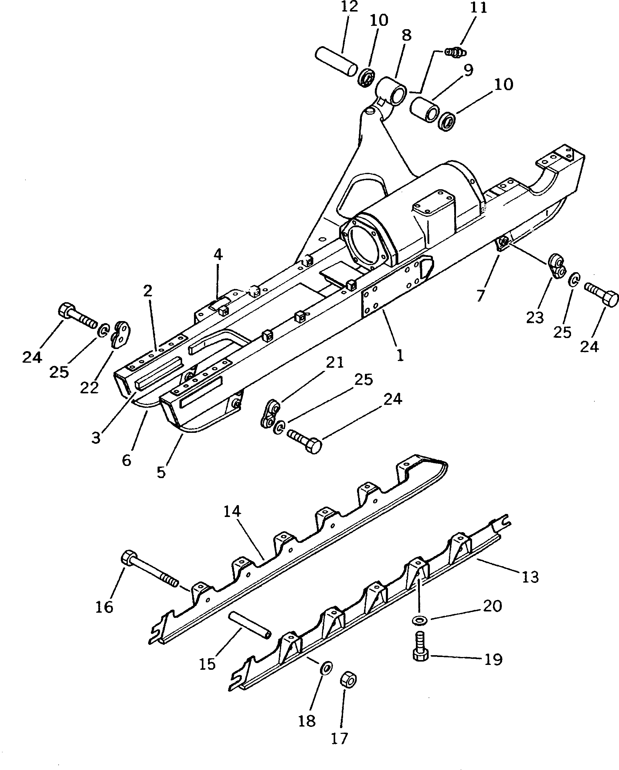FRAME,TRACK¤ R.H. (STRAIGHT TILT DOZ 134-30-31312 KOMATSU