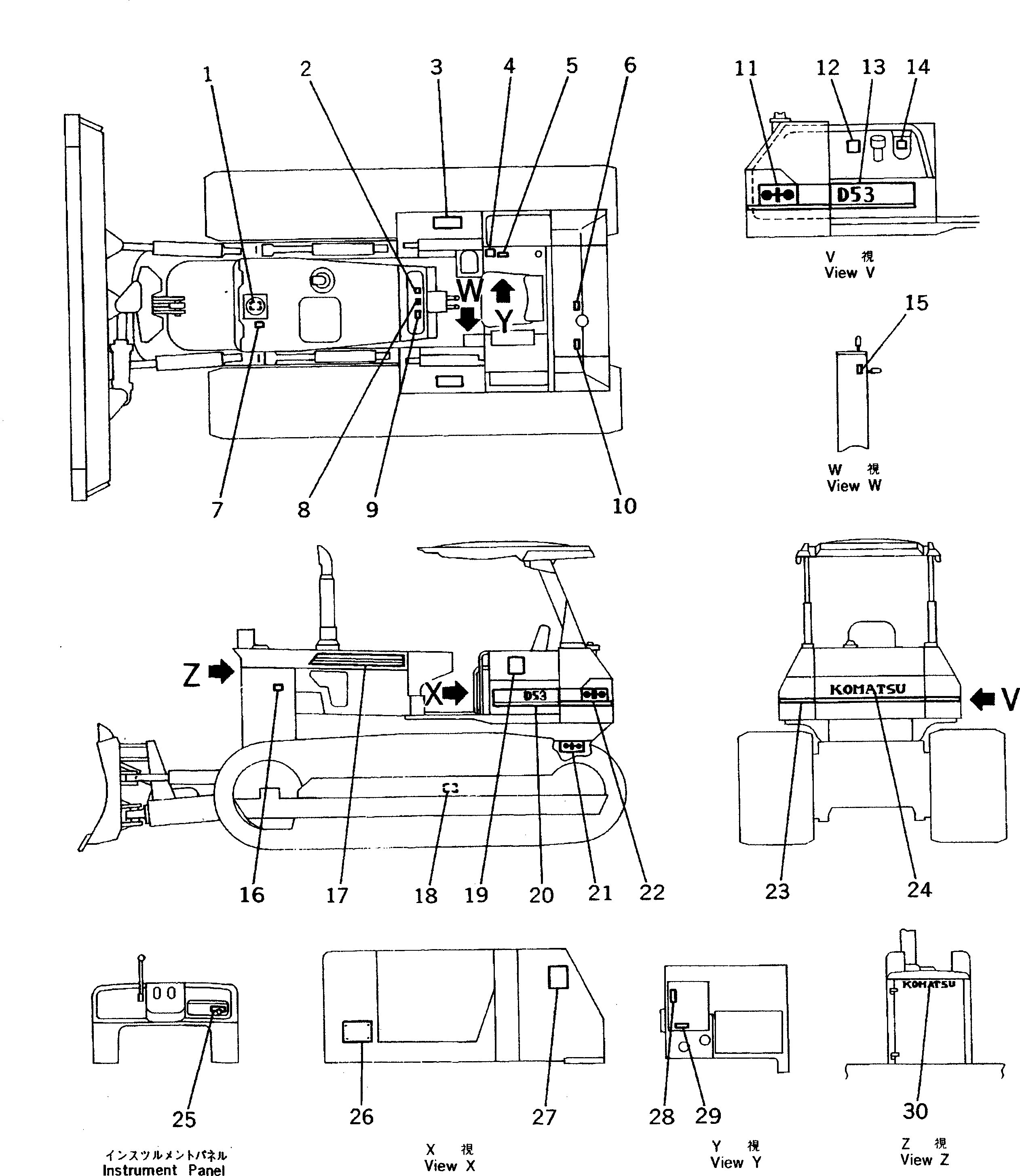 PLATE¤ MARK,D53A 134-54-55141 KOMATSU