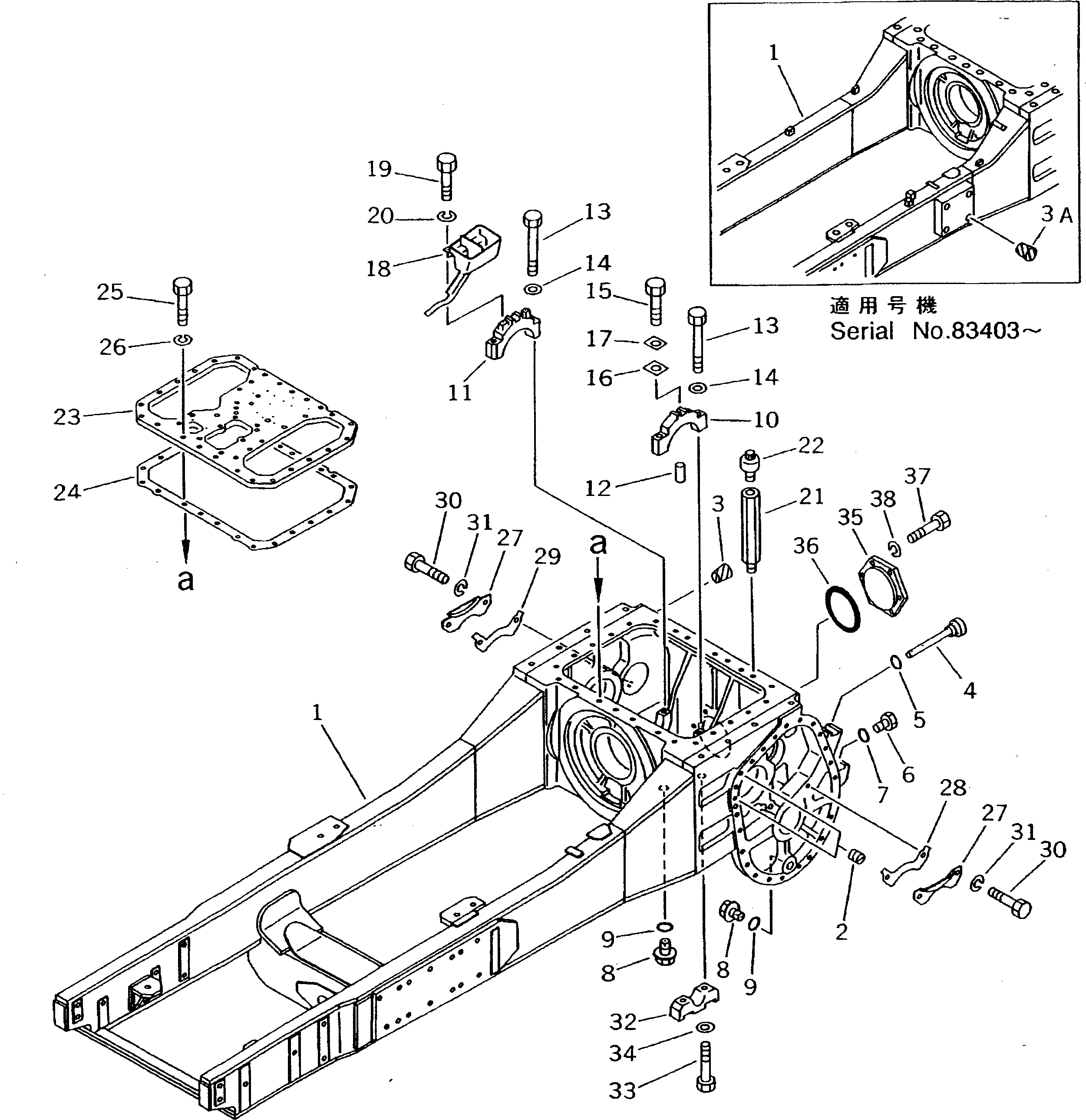 MAIN FRAME ASS'Y 13G-21-51210 KOMATSU