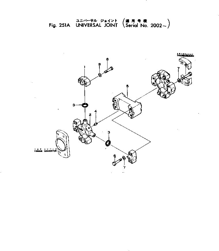 UNIVERSAL JOINT A. 135-14-00051 KOMATSU
