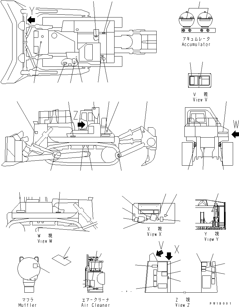 Предупреждающая табличка 19M-98-32130 KOMATSU