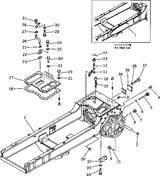 MAIN FRAME ASS'Y,(FOR SWING DRAWBER) 144-21-81500 KOMATSU