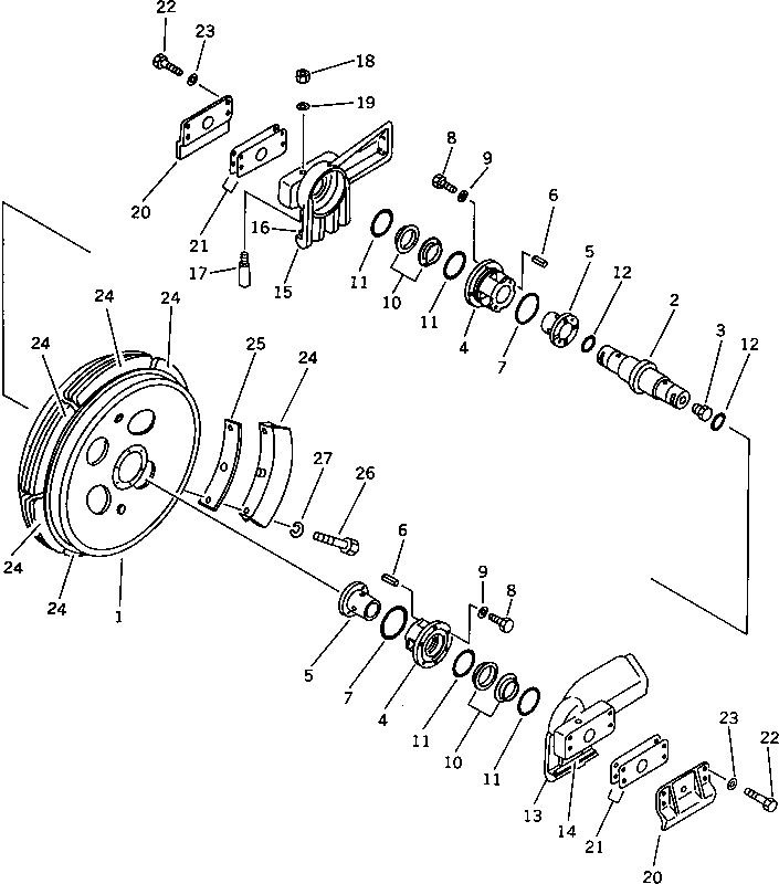 FRONT IDLER ASS'Y 144-862-0040 KOMATSU