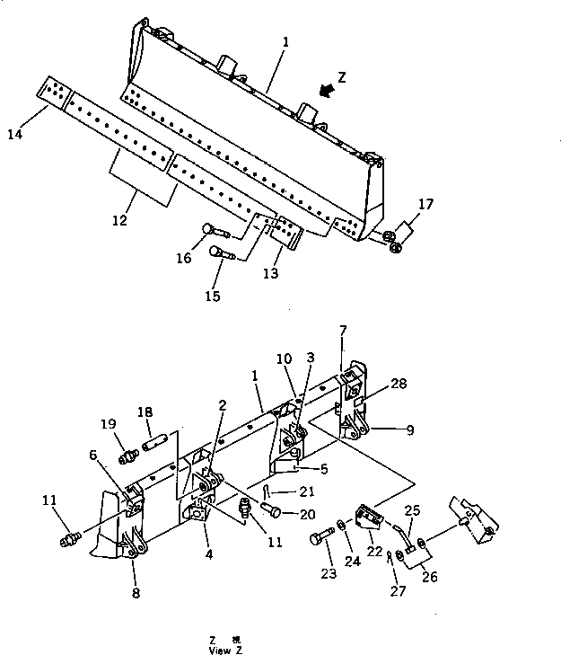 Щётка стеклоочистителя \0\14F-B60-1320 KOMATSU