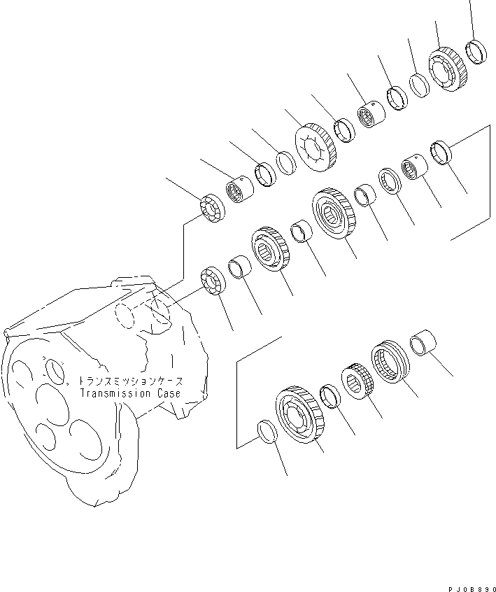 трансмиссия в сборе 14X-14-00014 KOMATSU