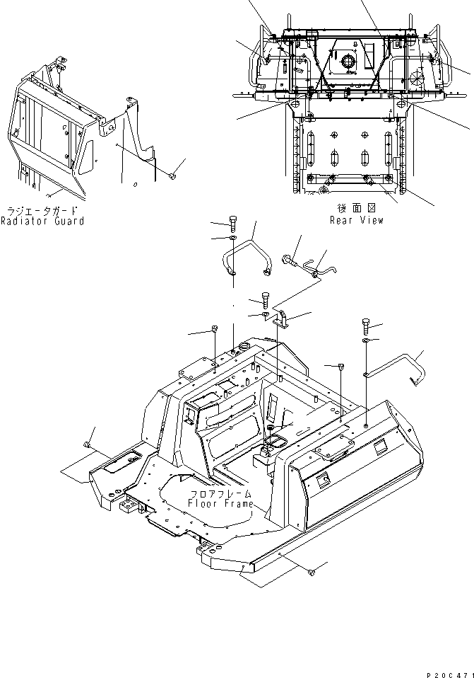 HANDLE,R.H. 13G-54-63120 KOMATSU
