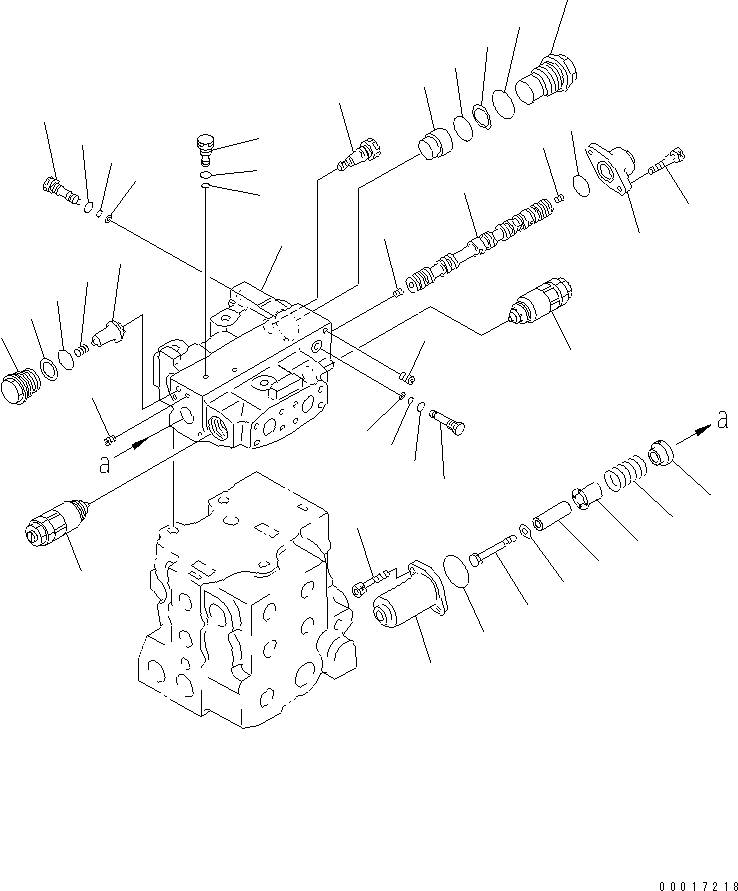 Клапан в сборе, всасывающий и предохранительный (709-70-75400) KOMATSU