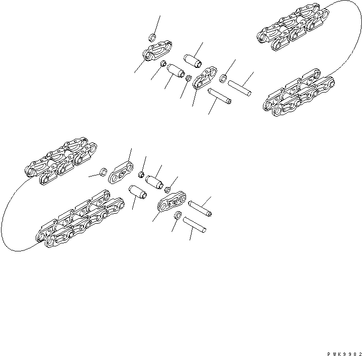 TRACK LINK ASS'Y,GD65E 14X-32-00220 KOMATSU