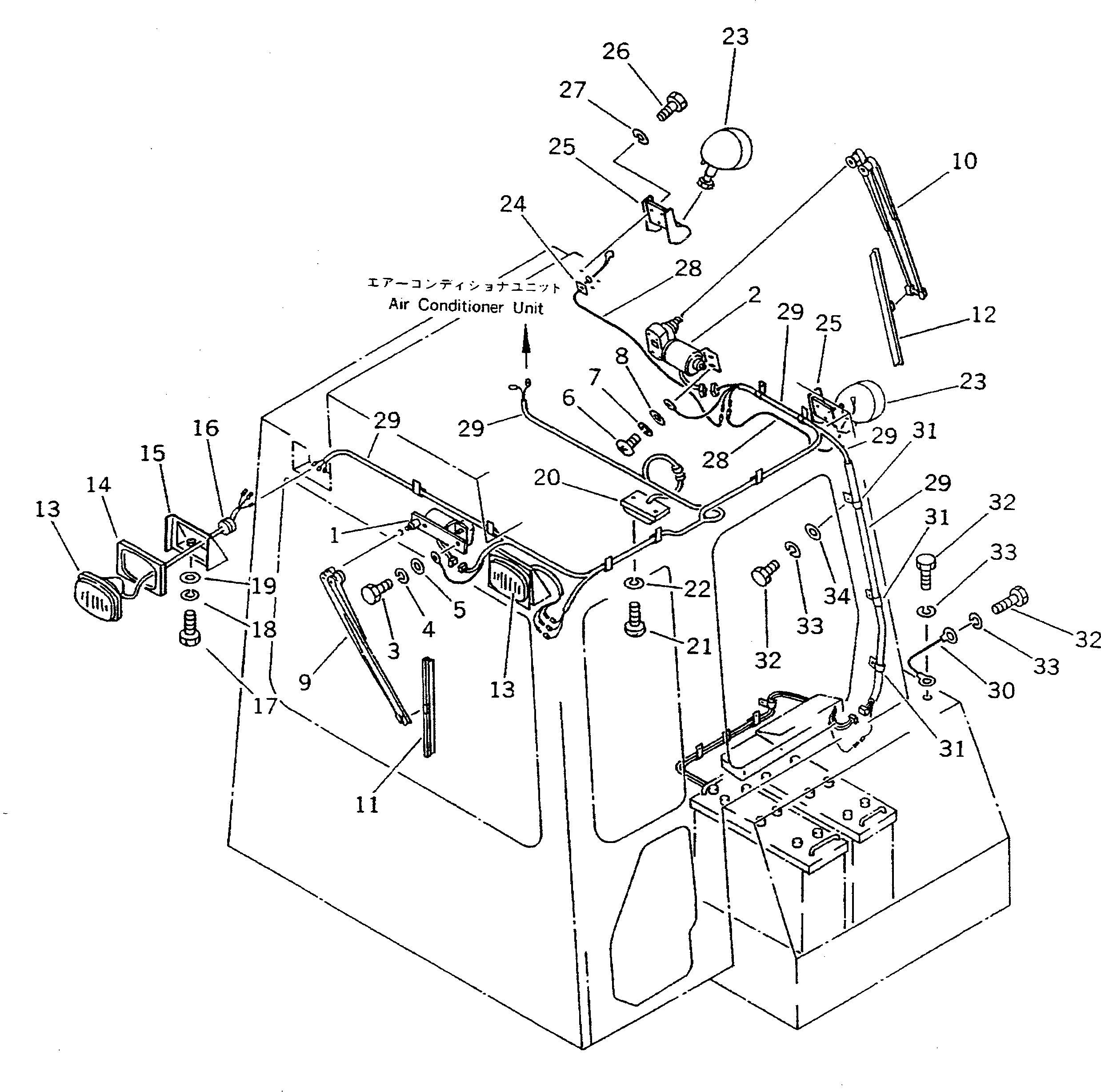 Кабель 08028-11025 KOMATSU