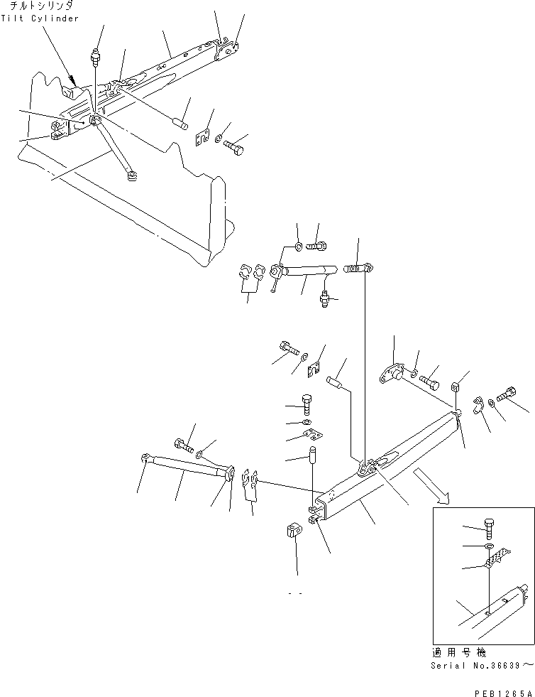 FRAME ASS'Y,L.H. \0\154-71-00081 KOMATSU