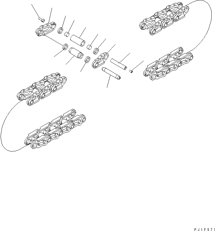 TRACK LINK ASS'Y,56 154-32-00600 KOMATSU