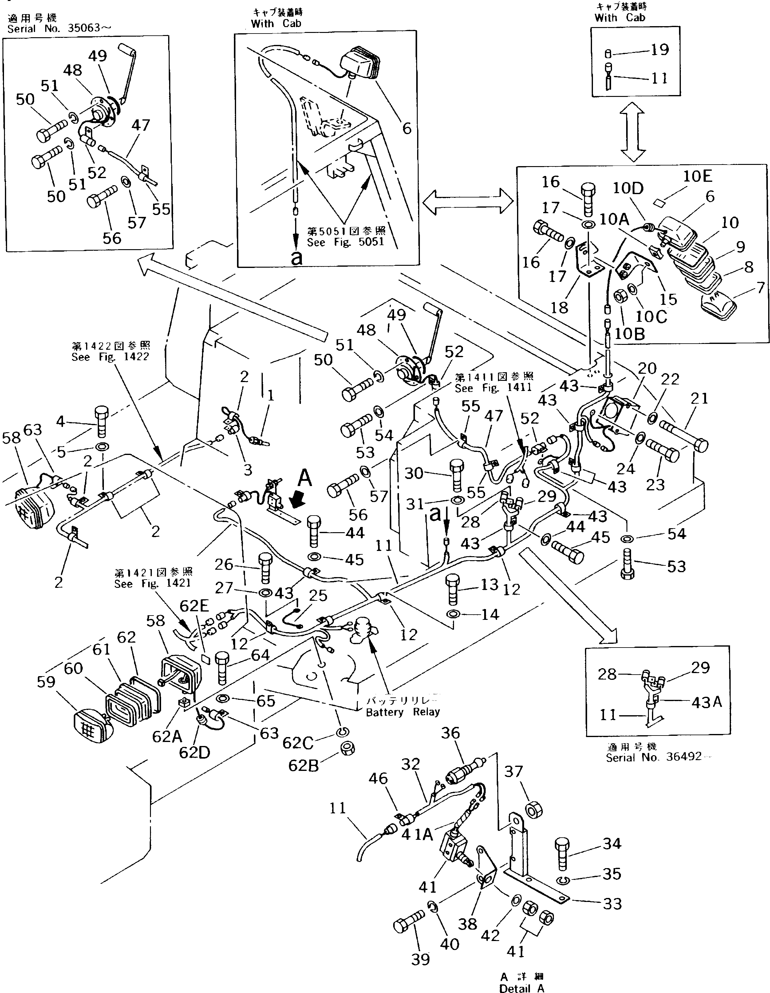 Фонарь в сборе 22S-05-28210 KOMATSU