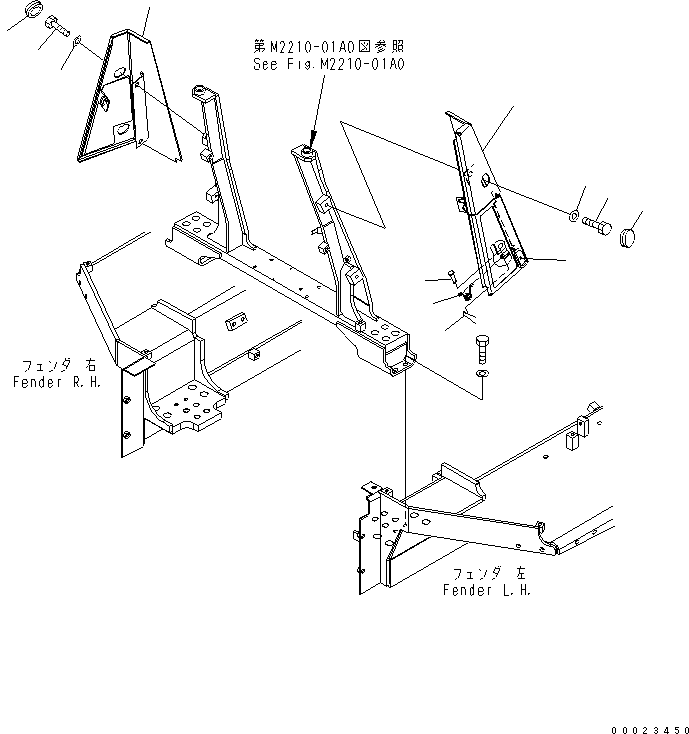 Крышка левая 154-54-74810 KOMATSU