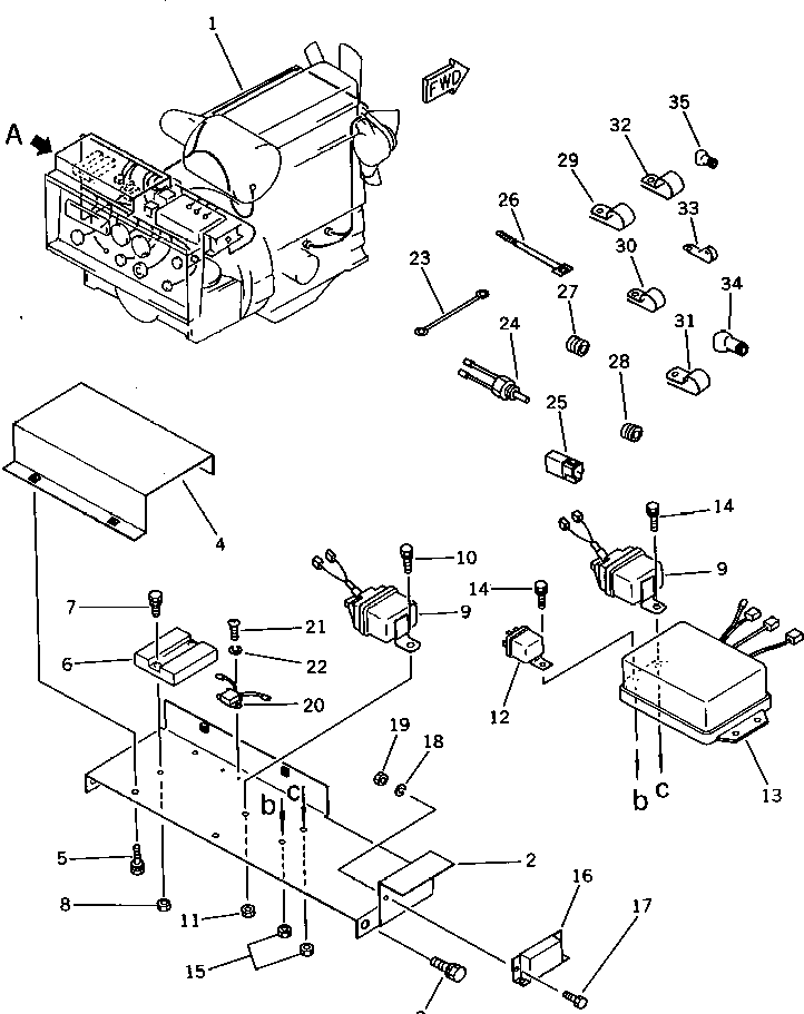 Провод в сборе M721045905660 KOMATSU