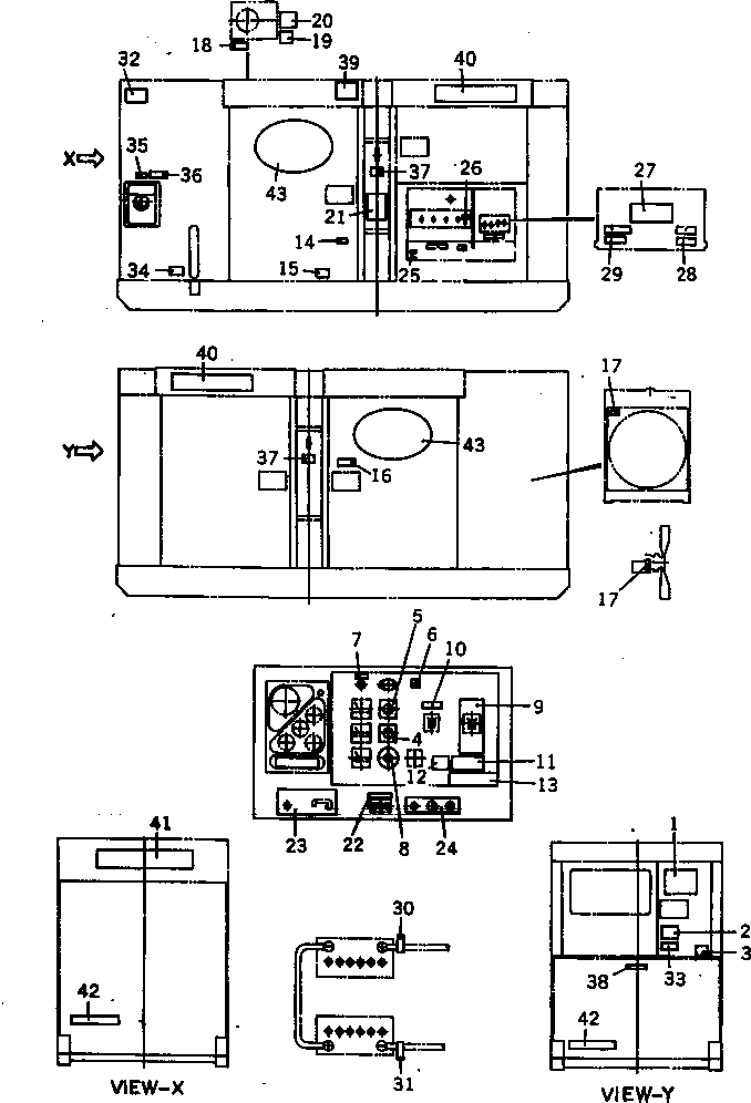 DECAL,GENERATOR CONNECTION DIAGRAM DYB95211-00003 KOMATSU