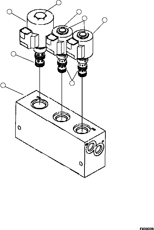 MANIFOLD, PILOT PRESSURE 4A1-62-10460 KOMATSU