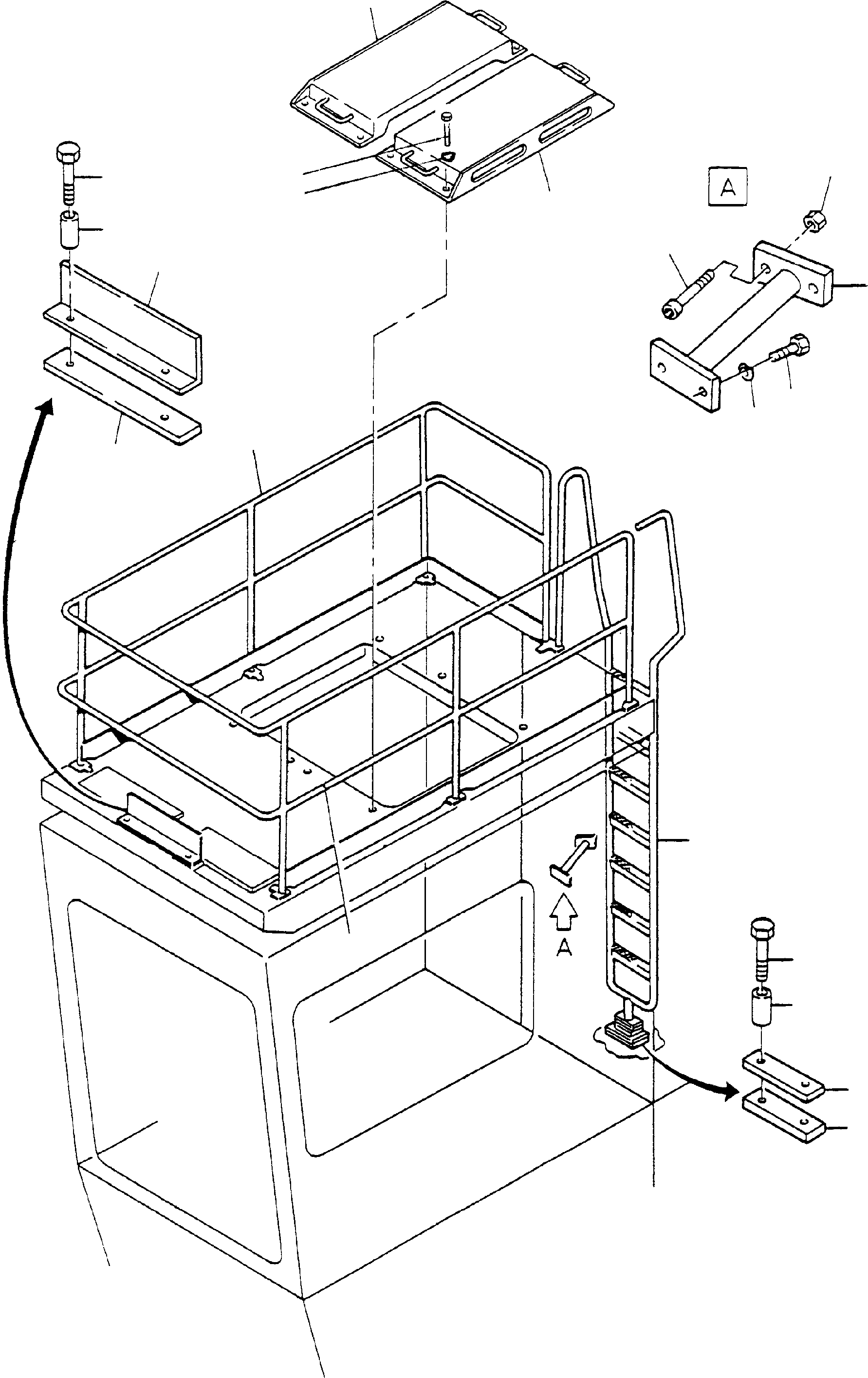 Body securing to fig-no: 05 539 854 40 KOMATSU