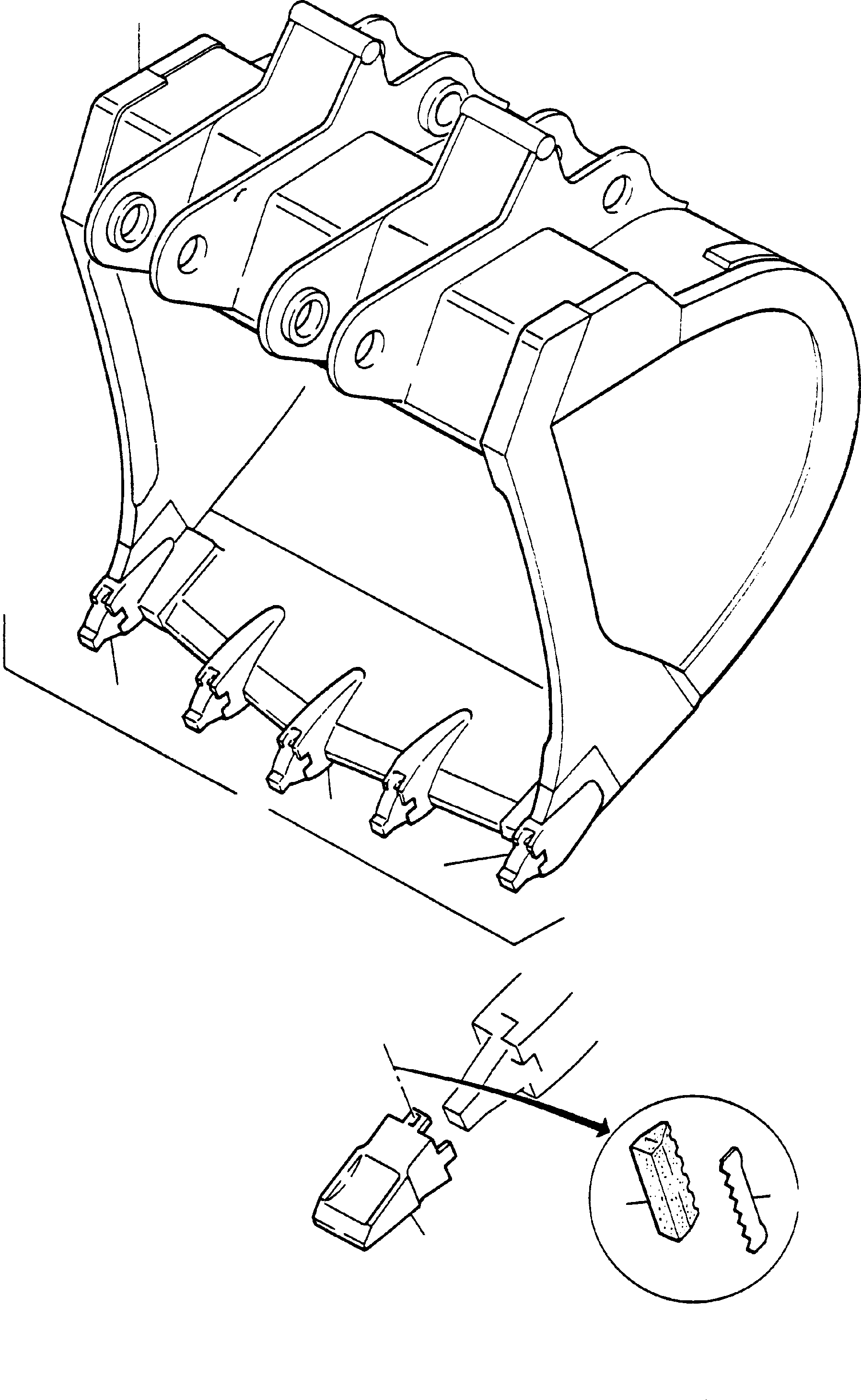 Backhoe (w/o teeth) 622 021 40 KOMATSU