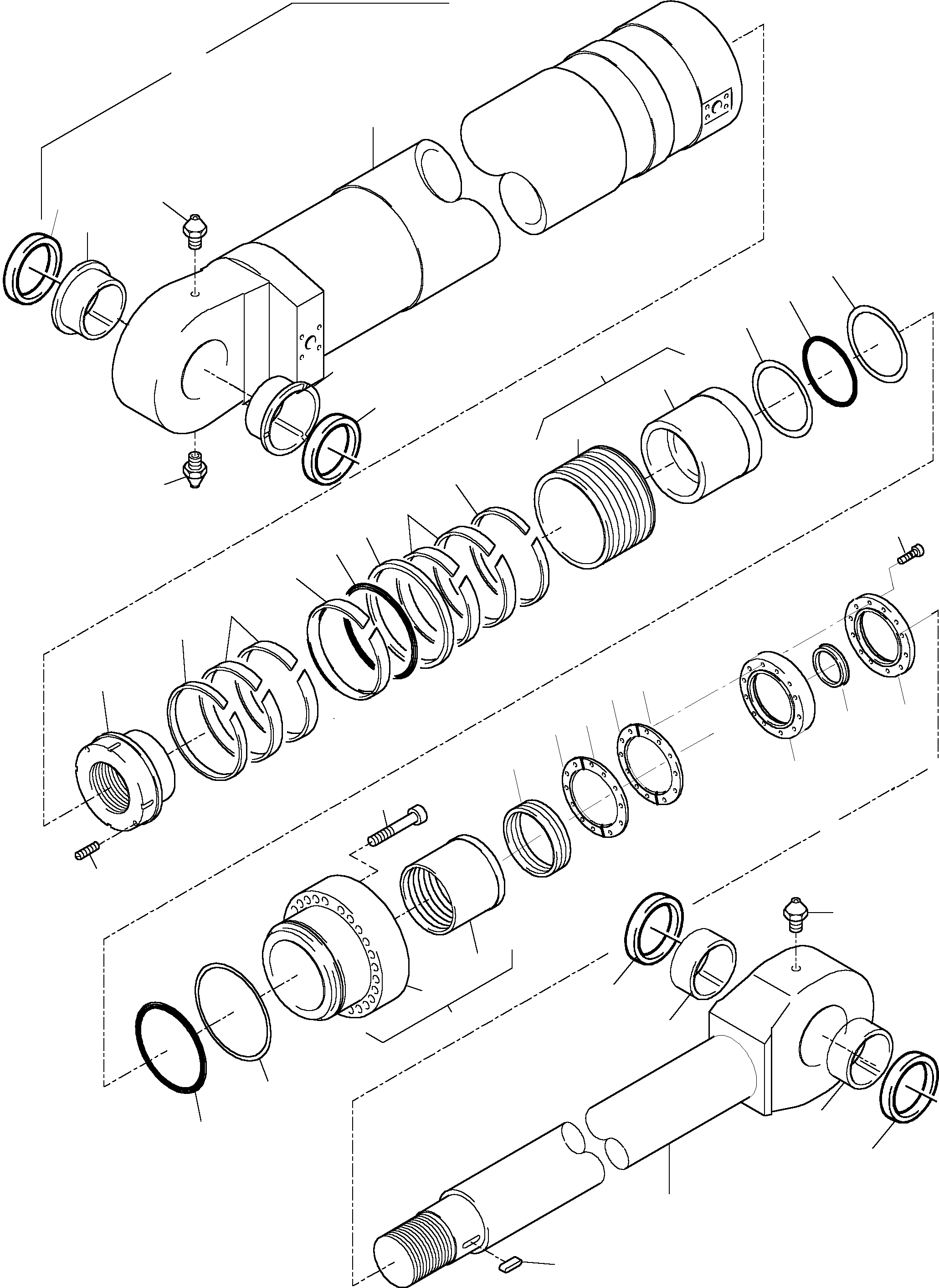 Seal kit piston rod consist. of fig.-nos: 25-28 768 787 73 KOMATSU