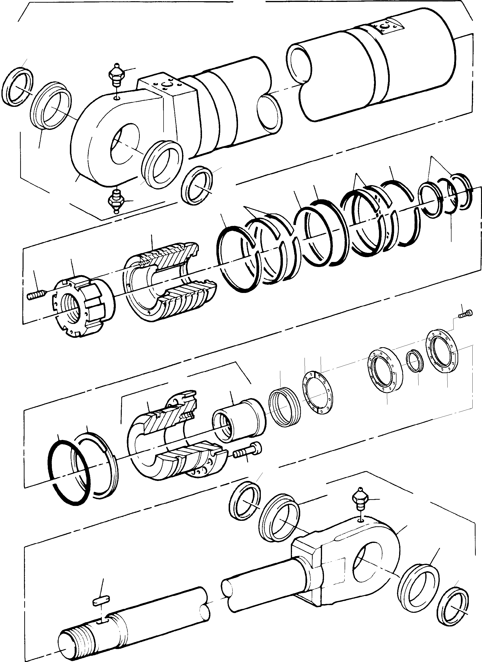 Seal kit piston rod consist. of fig nos. 20,23-25 768 788 73 KOMATSU