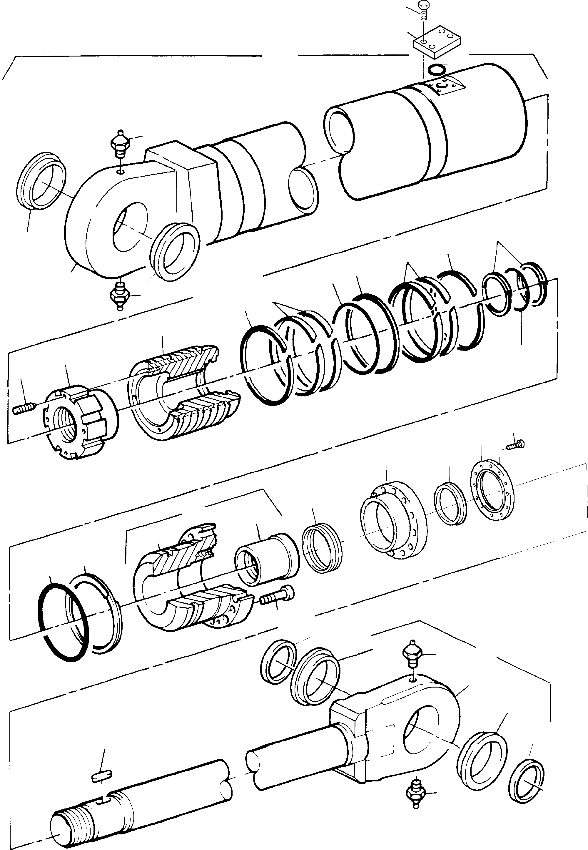 Комплект уплотнений - piston rod consist. of fig-nos: 21-24 768 697 73 KOMATSU