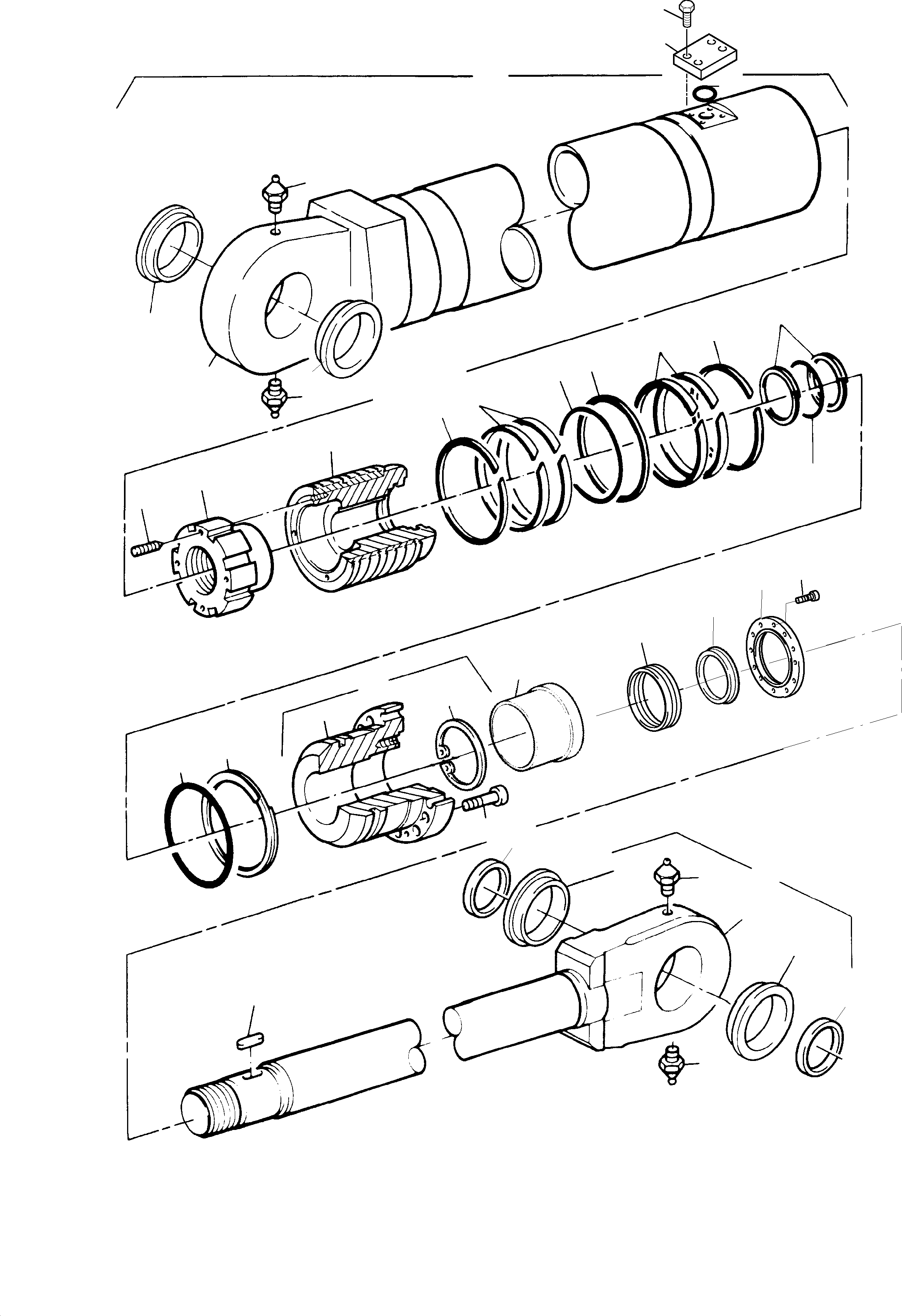 Sealing flange assy. incl. fig-nos. 10-12 (finish work after bush is installed) 891 898 40 KOMATSU