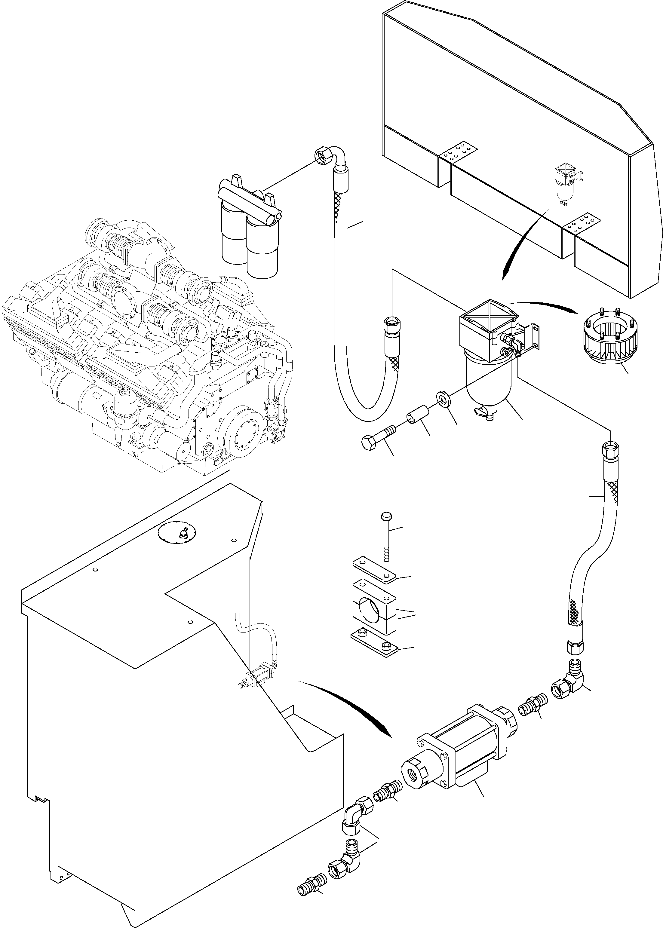 Hose assy. 120 DN 25x3200 516 015 98 KOMATSU