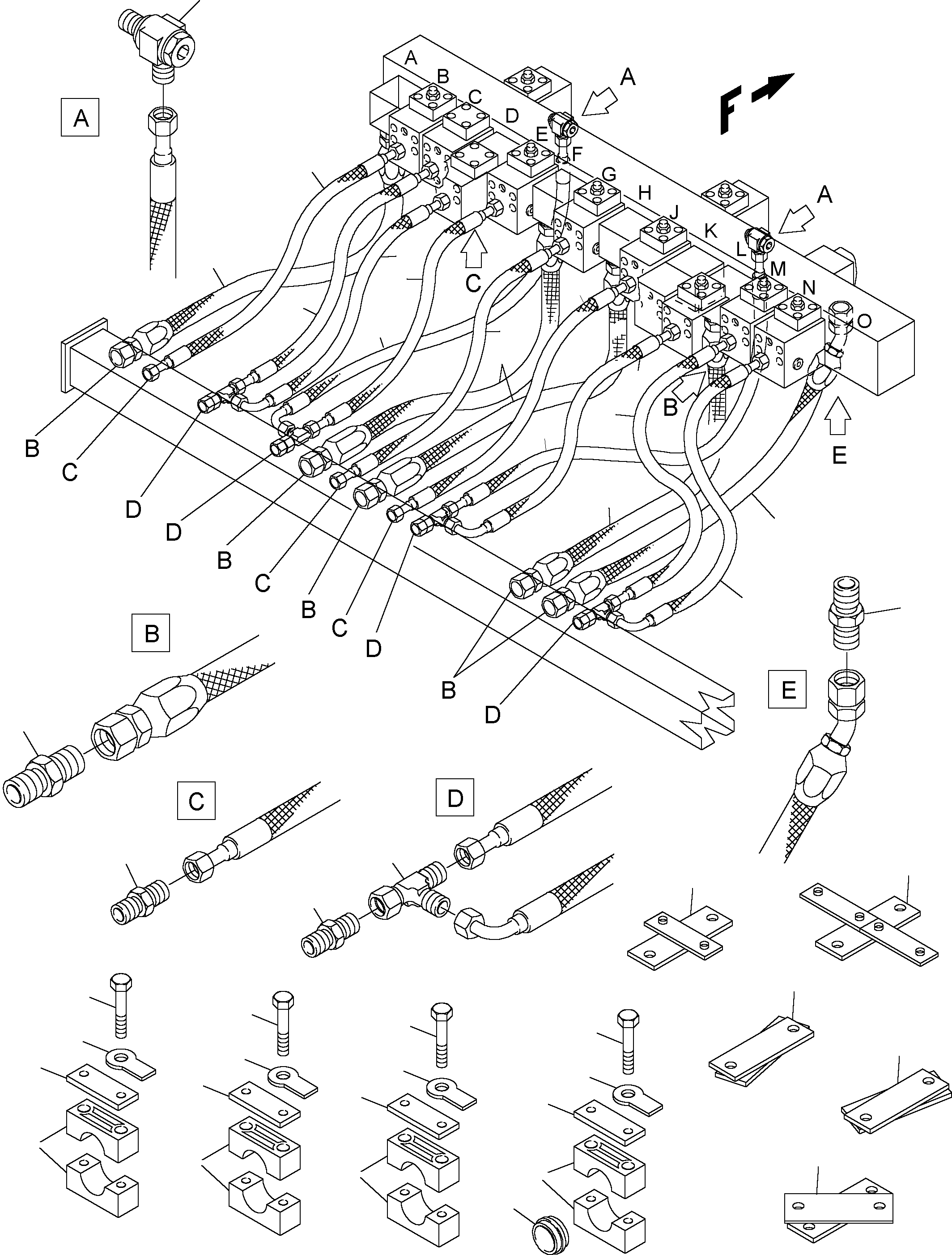 Half clamps 502 967 98 KOMATSU