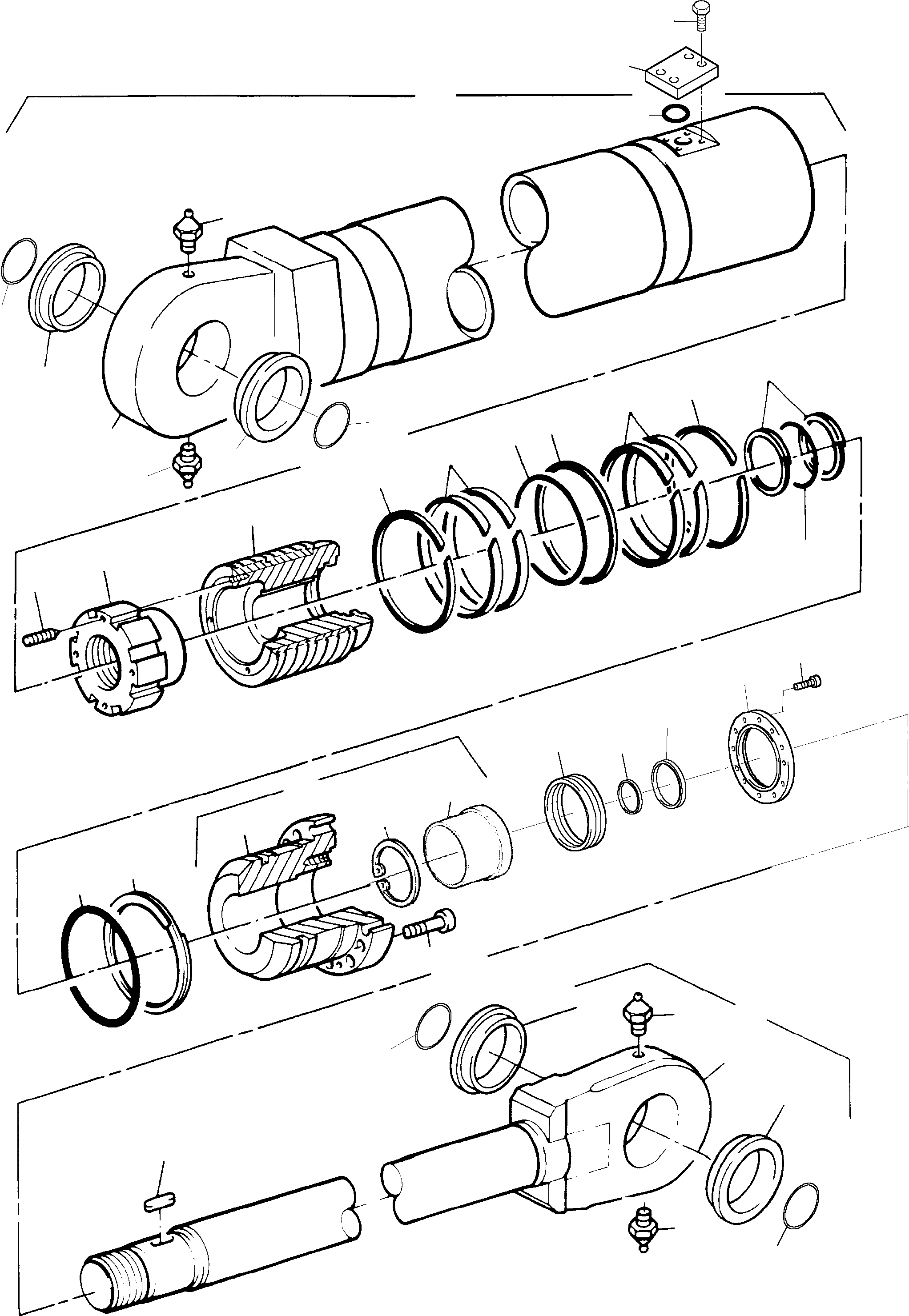 Hydraulic cylinder 915 827 40 KOMATSU