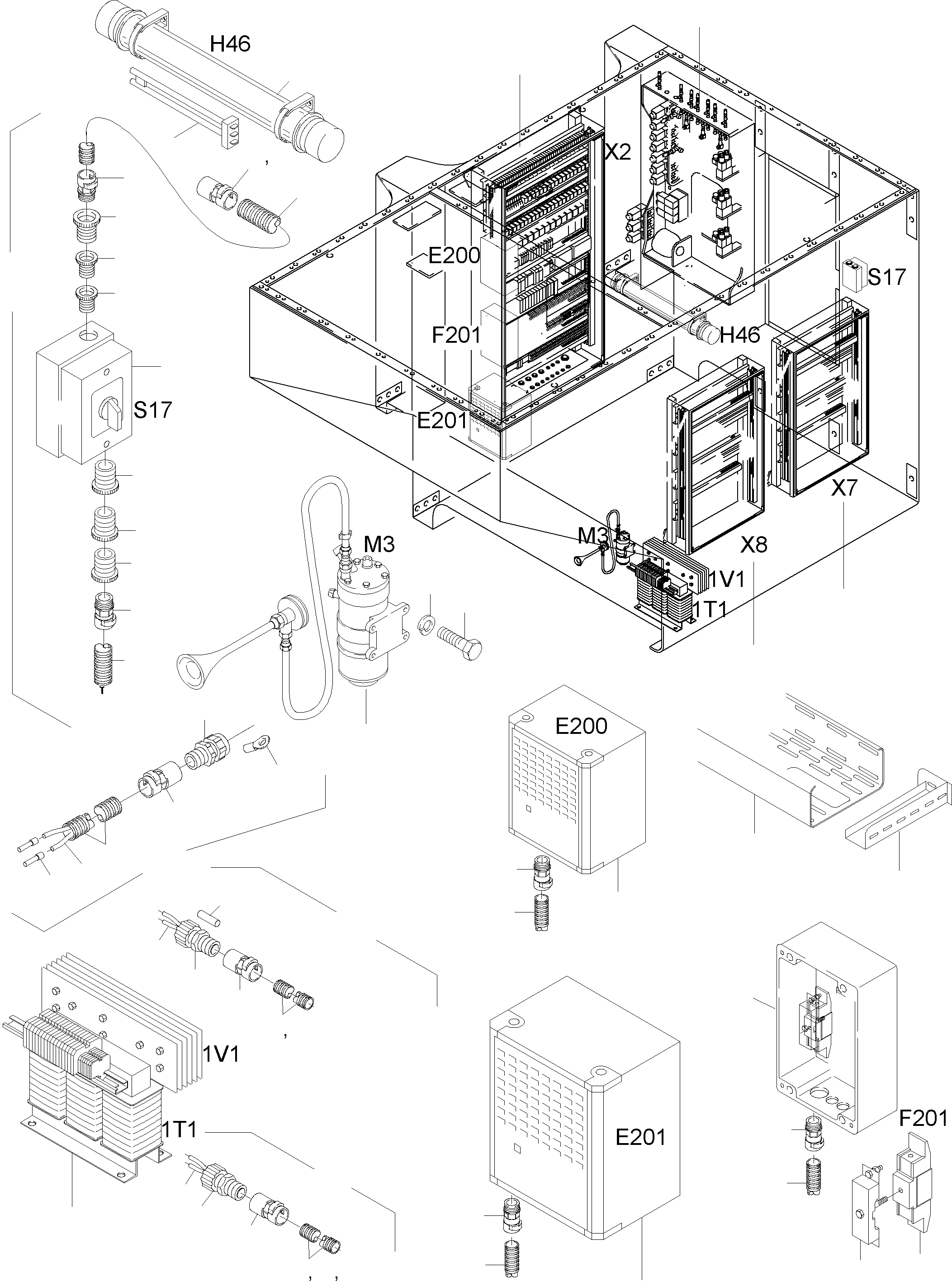 Threephase-AC. transformer 651 481 40 KOMATSU