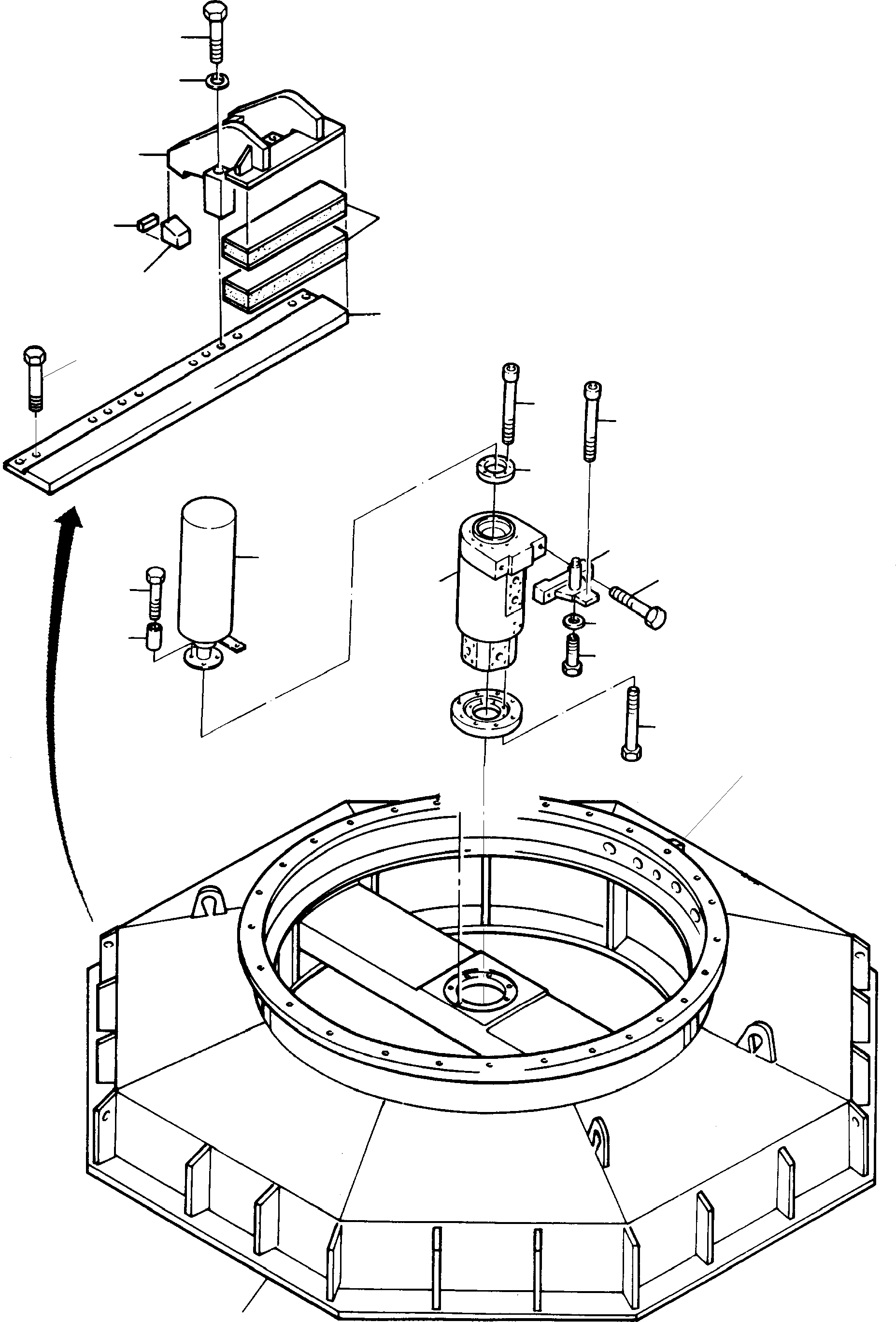 Pedestal without mounting parts 897 100 40 KOMATSU