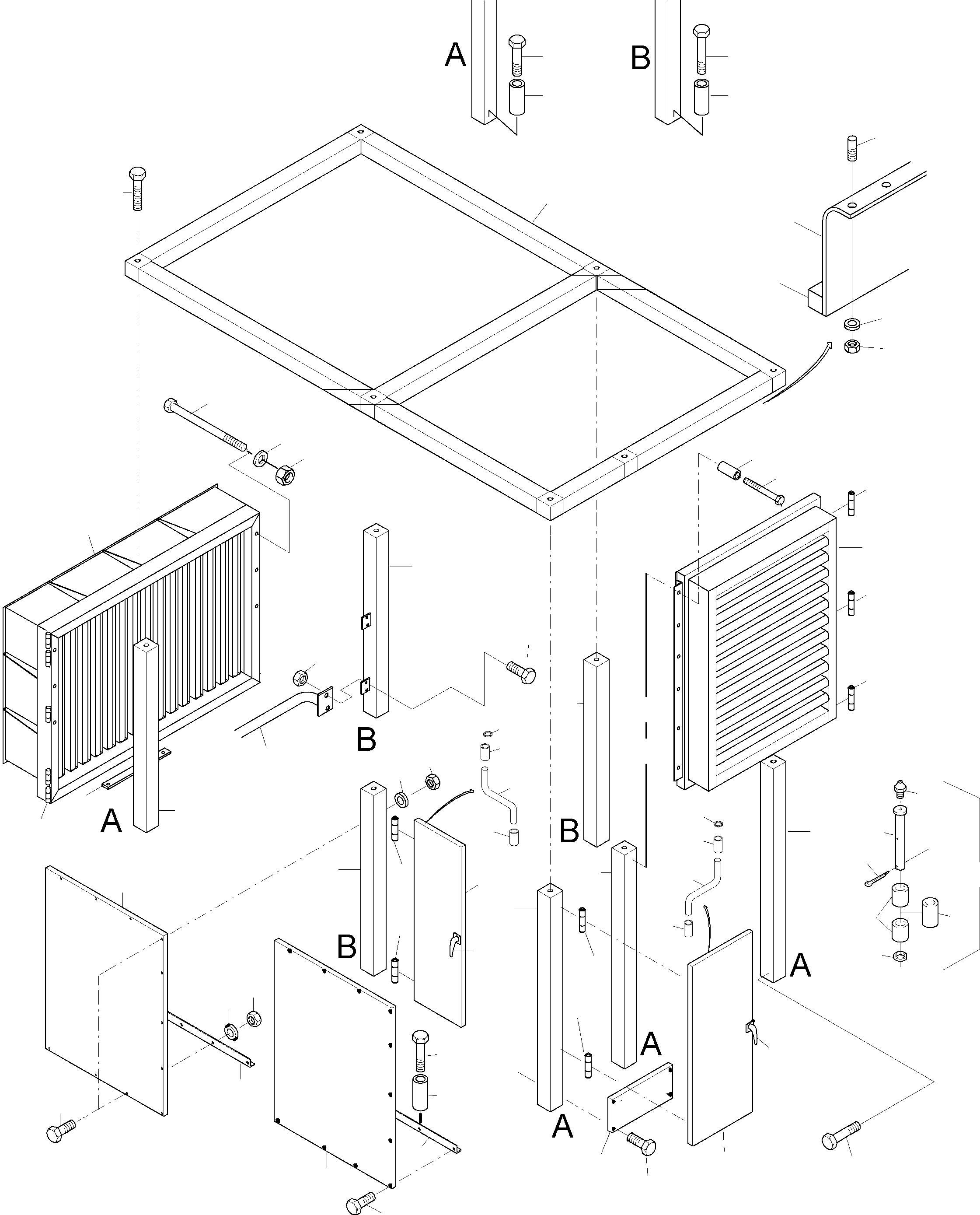 Sound silencer gate, radiator 898 142 40 KOMATSU