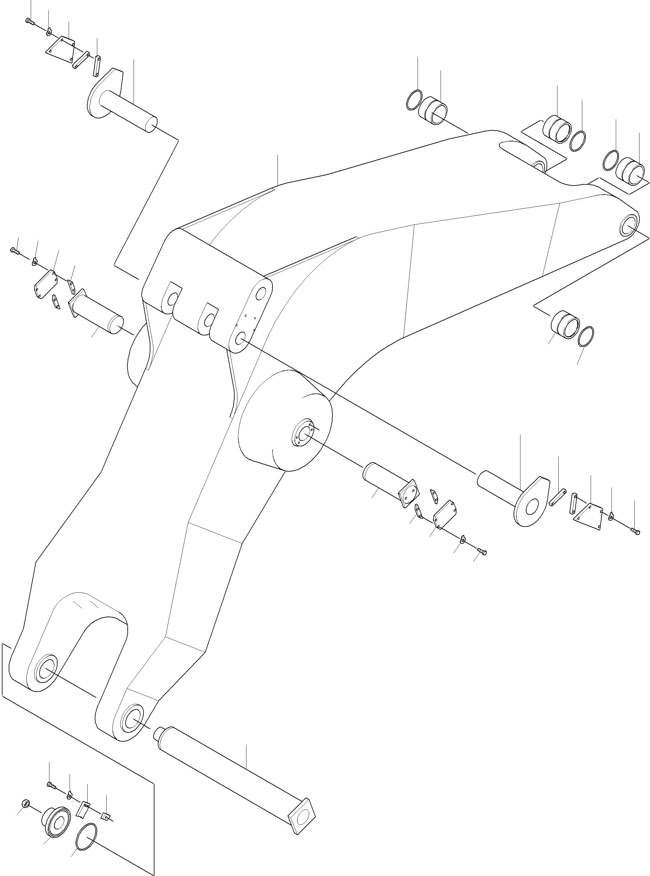 Pin with plate 937 652 40 KOMATSU