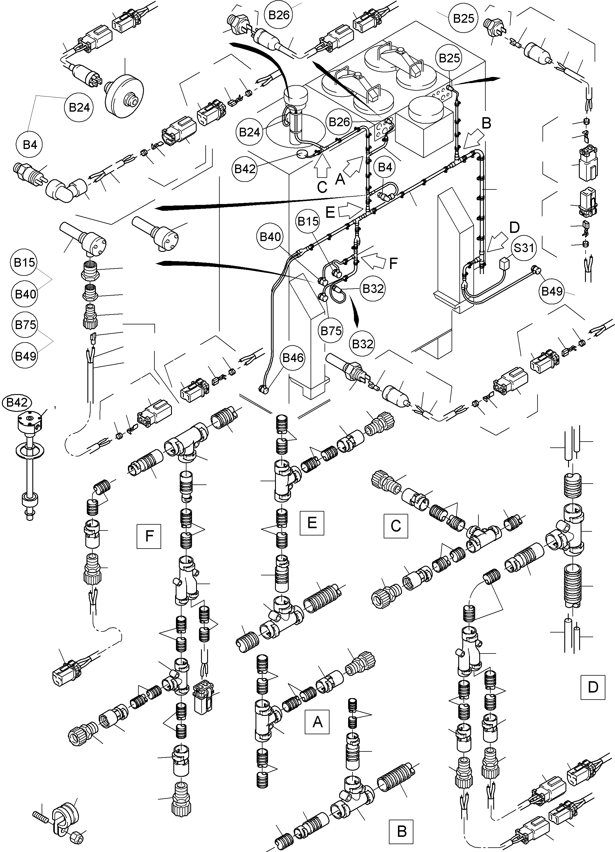 Temperature sensor 635 511 40 KOMATSU