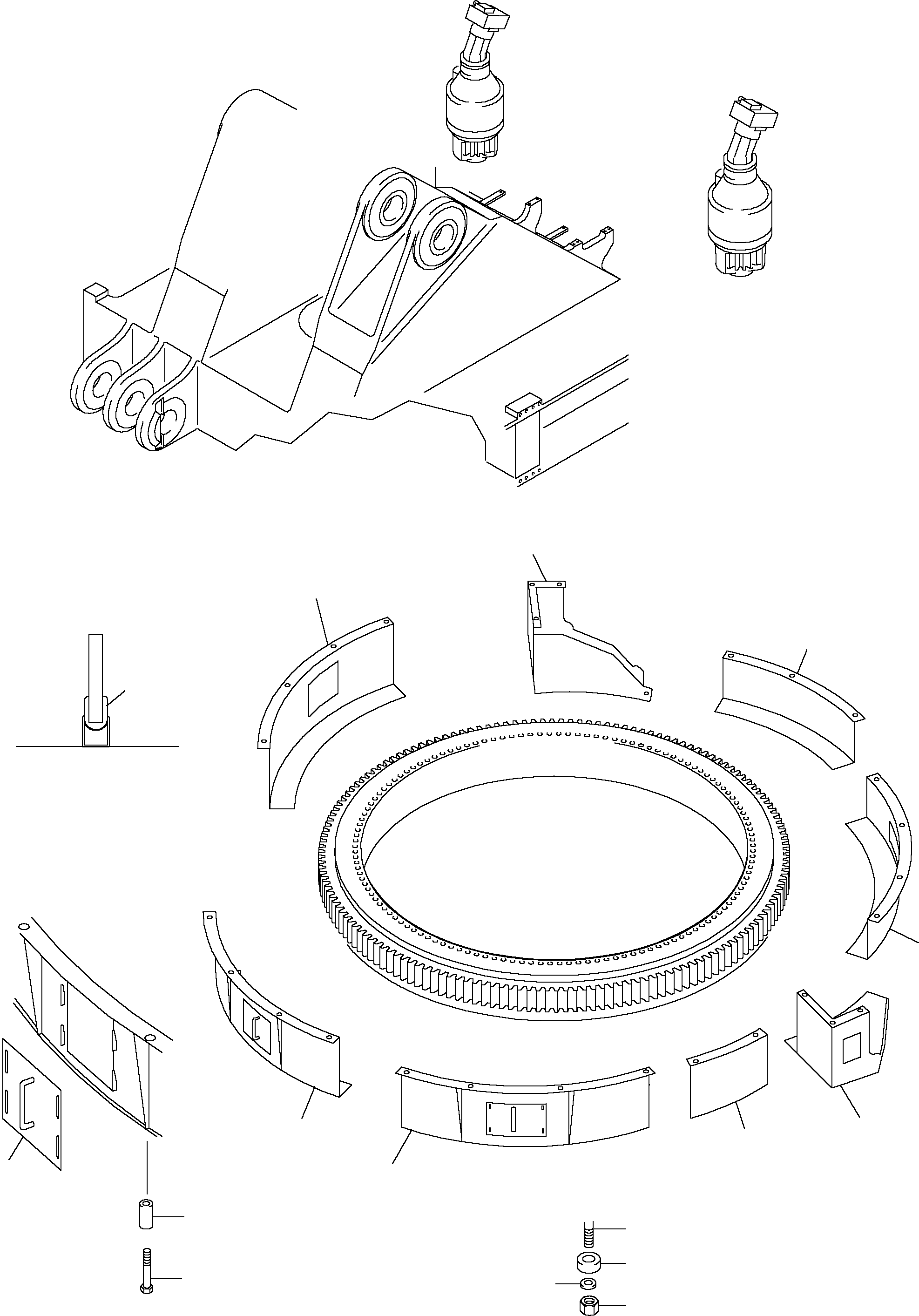 Pinion cover l.h. 901 019 40 KOMATSU