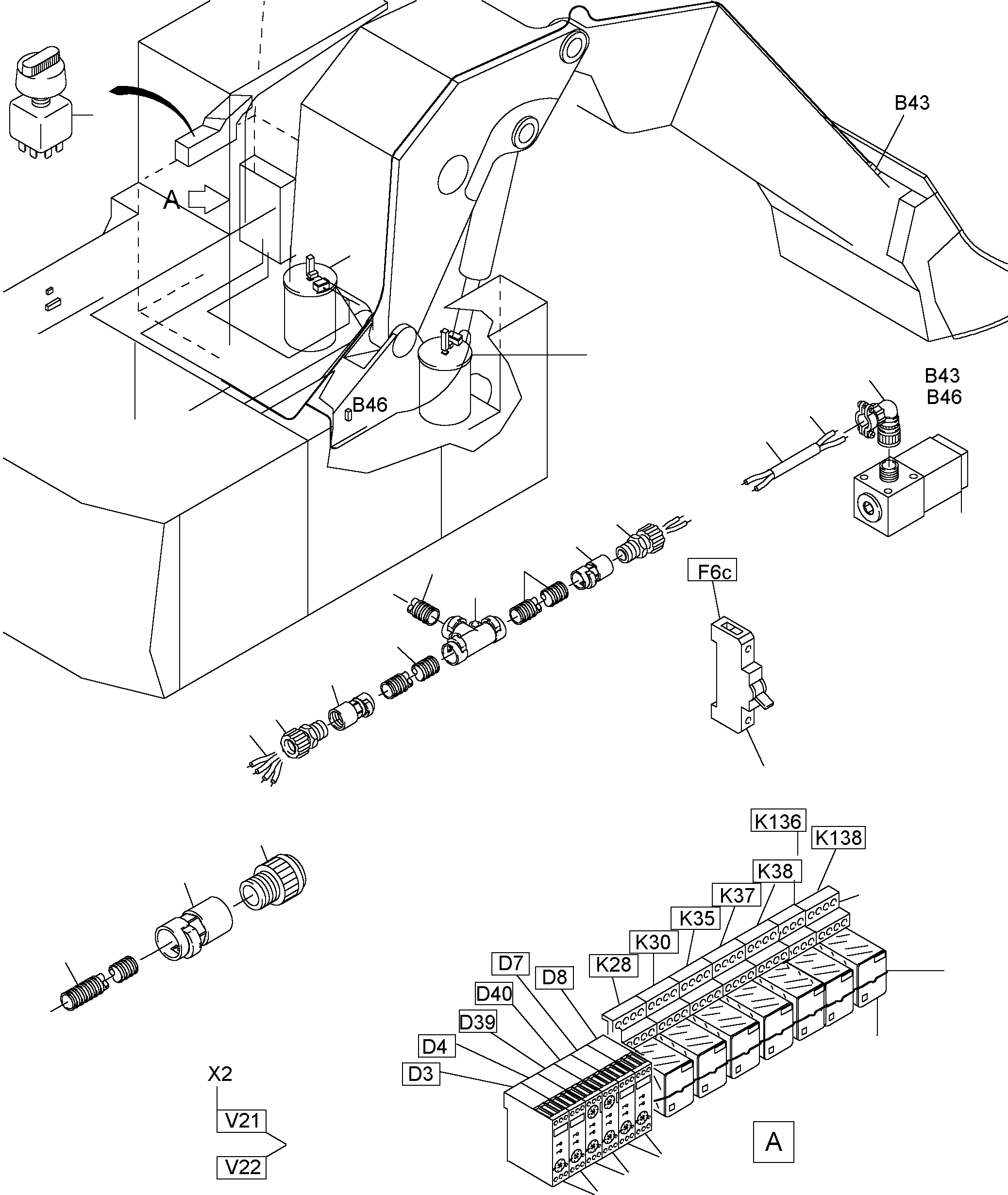 Harness - lube arr. 910 062 40 KOMATSU